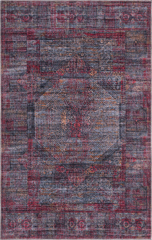 Unique Loom Red Mangata Collection 2' X 5' Runner Rug - Bold Style For Hallways And Entryways With Durability Red,Black  3177542-unique-loom
