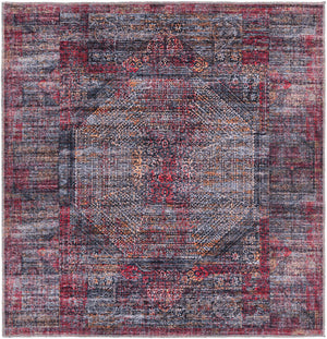 Unique Loom Red Mangata Collection 2' X 5' Runner Rug - Bold Style For Hallways And Entryways With Durability Red,Black  3177545-unique-loom