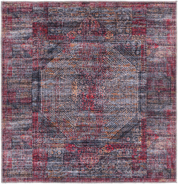 Unique Loom Red Mangata Collection 2' X 5' Runner Rug - Bold Style For Hallways And Entryways With Durability Red,Black  3177545-unique-loom