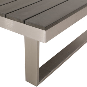 English Elm Christopher Knight Home® - Sterling Modern Corner & Coffee Table – Durable Aluminum, Khaki Finish, Versatile For Small Spaces 68939.00GRY