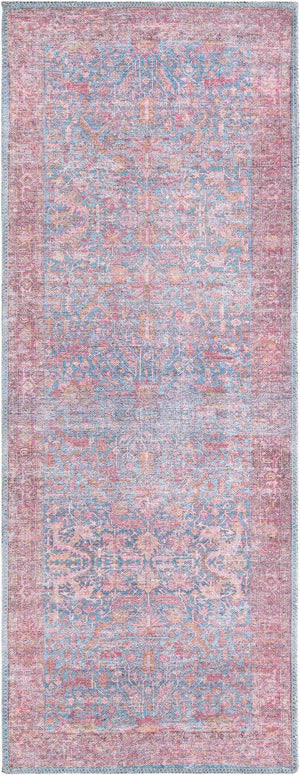 Unique Loom Black 2' X 8' Mangata Runner Rug - Bold, Stylish Design For Hallways And Entryways, Durable Elegance Blue  3177618-unique-loom