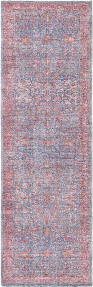 Unique Loom Black 2' X 8' Mangata Runner Rug - Bold, Stylish Design For Hallways And Entryways, Durable Elegance Blue  3177619-unique-loom