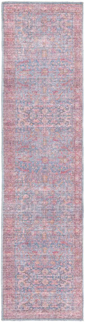 Unique Loom Black 2' X 8' Mangata Runner Rug - Bold, Stylish Design For Hallways And Entryways, Durable Elegance Blue  3177620-unique-loom