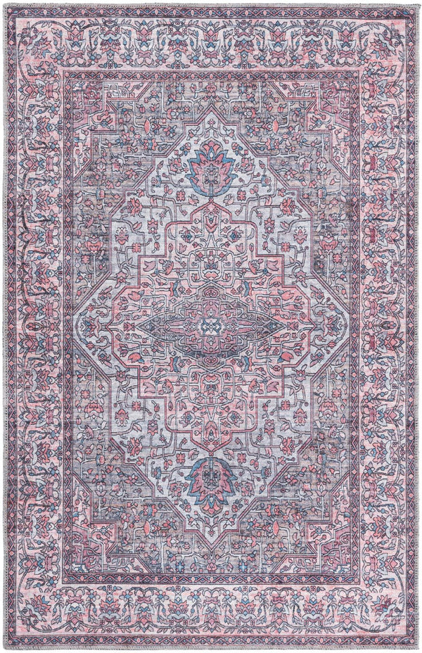 Unique Loom Black 2' X 8' Mangata Runner Rug - Bold, Stylish Design For Hallways And Entryways, Durable Elegance Beige,Pink  3177645-unique-loom