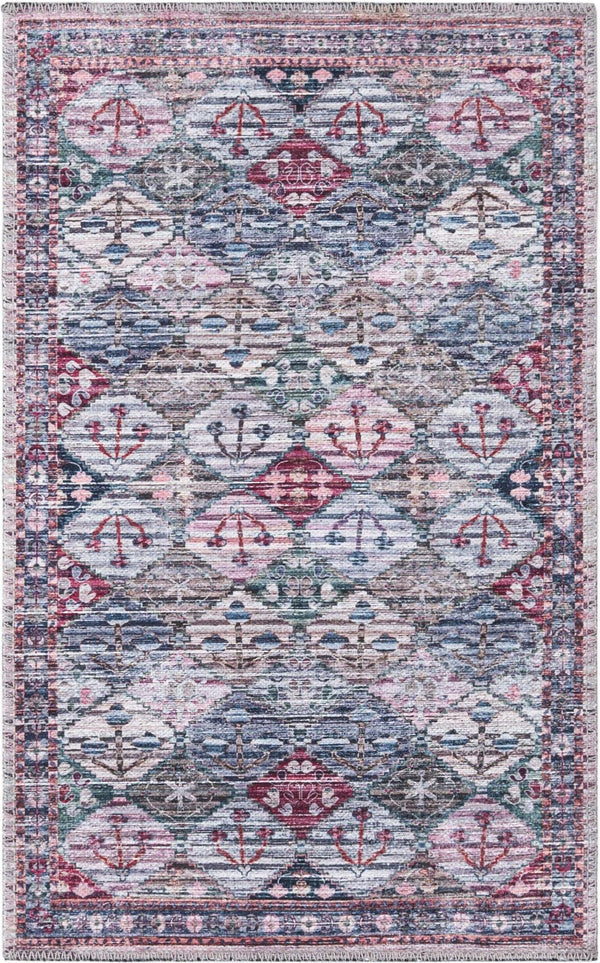 Unique Loom Black 2' X 8' Mangata Runner Rug - Bold, Stylish Design For Hallways And Entryways, Durable Elegance Multi  3177663-unique-loom