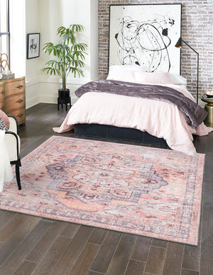 Unique Loom Black 2' X 8' Mangata Runner Rug - Bold, Stylish Design For Hallways And Entryways, Durable Elegance Pink  3177681-unique-loom