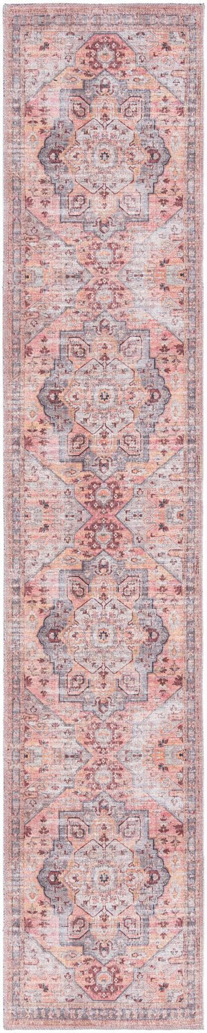 Unique Loom Black 2' X 8' Mangata Runner Rug - Bold, Stylish Design For Hallways And Entryways, Durable Elegance Pink  3177689-unique-loom