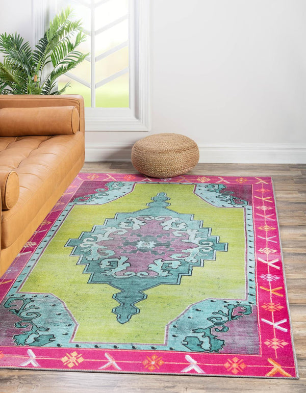 Unique Loom Green Timeless 4' X 6' Area Rug - Refresh Your Space With Invigorating Color And Style Today! Green  3178245-unique-loom