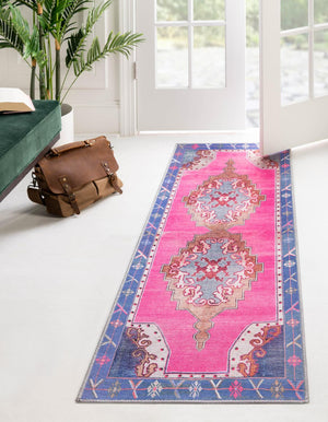 Unique Loom Green Timeless 4' X 6' Area Rug - Refresh Your Space With Invigorating Color And Style Today! Fuchsia  3178293-unique-loom