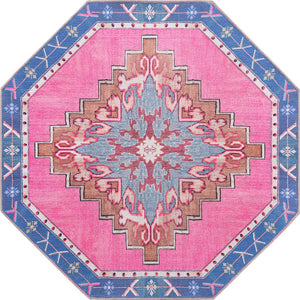 Unique Loom Fuchsia Timeless Oval Rug - Vibrant 4' X 6' Statement Piece For Modern Home Décor And Style Fuchsia  3178304-unique-loom