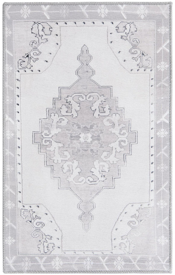 Unique Loom Fuchsia Timeless Oval Rug - Vibrant 4' X 6' Statement Piece For Modern Home Décor And Style White,Gray  3178307-unique-loom