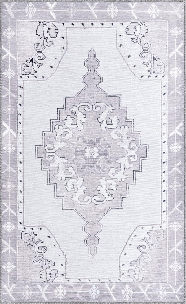 Unique Loom Fuchsia Timeless Oval Rug - Vibrant 4' X 6' Statement Piece For Modern Home Décor And Style White,Gray  3178308-unique-loom