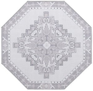 Unique Loom Fuchsia Timeless Oval Rug - Vibrant 4' X 6' Statement Piece For Modern Home Décor And Style White,Gray  3178325-unique-loom