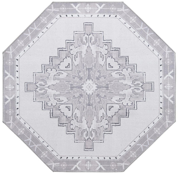Unique Loom Fuchsia Timeless Oval Rug - Vibrant 4' X 6' Statement Piece For Modern Home Décor And Style White,Gray  3178325-unique-loom