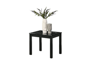 English Elm Contemporary 3-Piece Table Set With Faux Marble Top & Solid Wood Legs - Stylish Living Room Decor B2741P391801