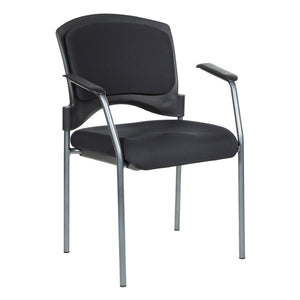 OSP Home Furnishings Upholstered Visitor Chair for Reception Areas with Reinforced Frame and Supportive Foam Seat 84710-30