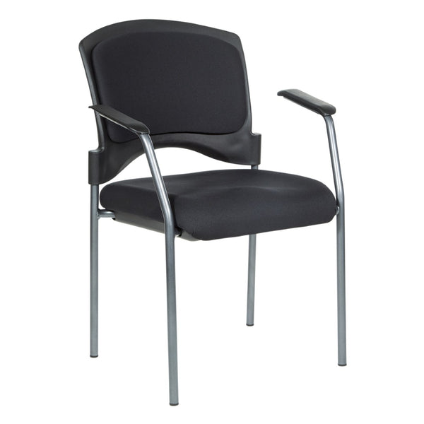 OSP Home Furnishings Upholstered Visitor Chair for Reception Areas with Reinforced Frame and Supportive Foam Seat 84710-30