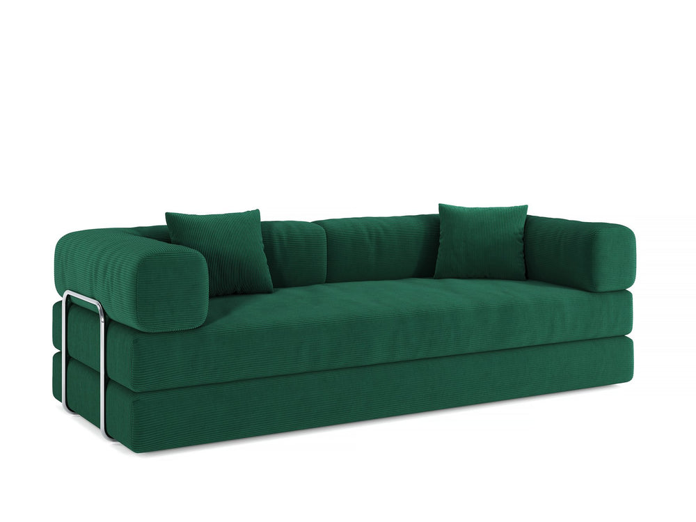 English Elm 78.8Inch Modular Sectional Sofa Bed - Versatile Green Corduroy Furniture For Living Room & Bedroom W3147P278115