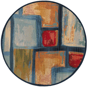 Unique Loom Multi Vibrant 2' X 4' Outdoor Runner - Elevate Your Patio With Lively Colors And Modern Design Multi  3180116-unique-loom