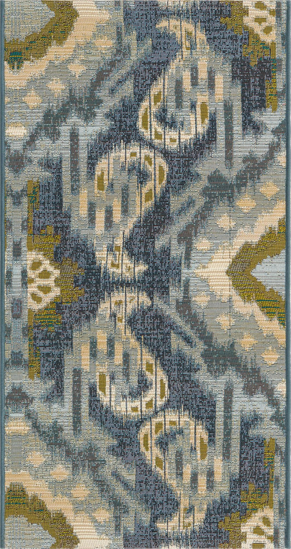 Unique Loom Multi Vibrant 2' X 4' Outdoor Runner - Elevate Your Patio With Lively Colors And Modern Design Blue  3180135-unique-loom