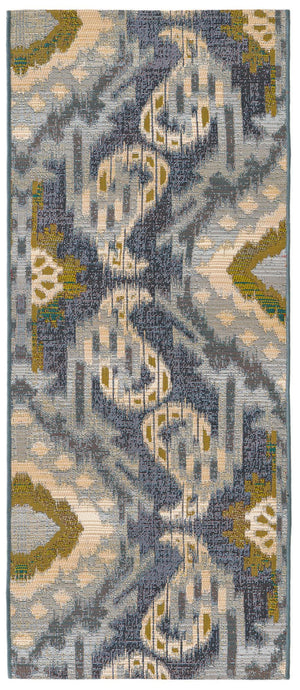 Unique Loom Multi Vibrant 2' X 4' Outdoor Runner - Elevate Your Patio With Lively Colors And Modern Design Blue  3180136-unique-loom