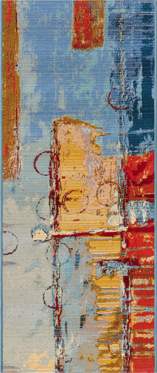 Unique Loom Multi Vibrant 2' X 4' Outdoor Runner - Elevate Your Patio With Lively Colors And Modern Design Multi  3180145-unique-loom