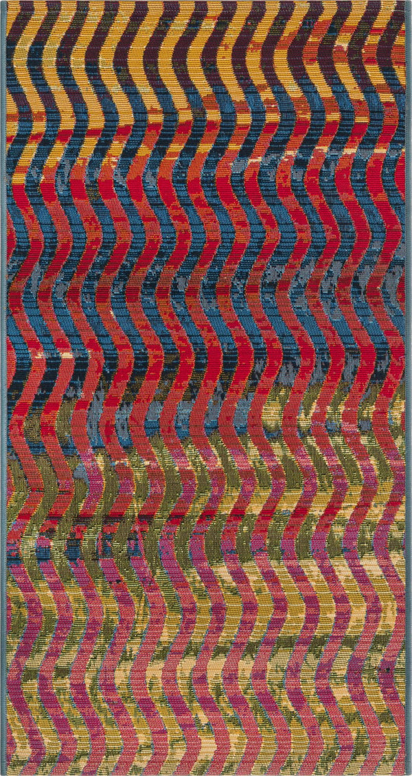 Unique Loom Multi Vibrant 2' X 4' Outdoor Runner - Elevate Your Patio With Lively Colors And Modern Design Multi  3180171-unique-loom