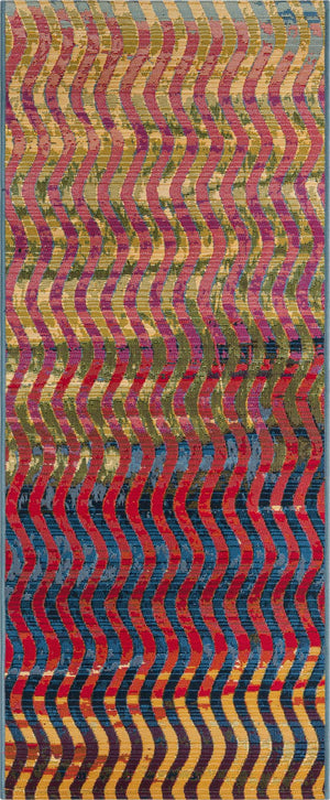 Unique Loom Multi Vibrant 2' X 4' Outdoor Runner - Elevate Your Patio With Lively Colors And Modern Design Multi  3180172-unique-loom