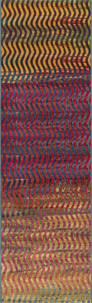 Unique Loom Multi Vibrant 2' X 4' Outdoor Runner - Elevate Your Patio With Lively Colors And Modern Design Multi  3180174-unique-loom