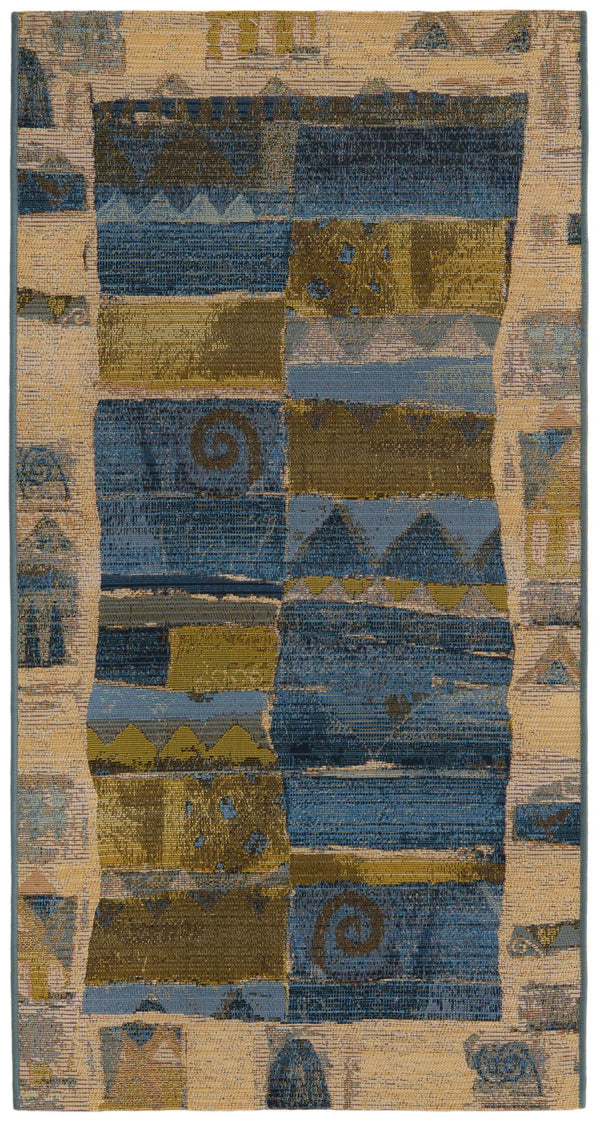 Unique Loom Multi Vibrant 2' X 4' Outdoor Runner - Elevate Your Patio With Lively Colors And Modern Design Blue  3180184-unique-loom