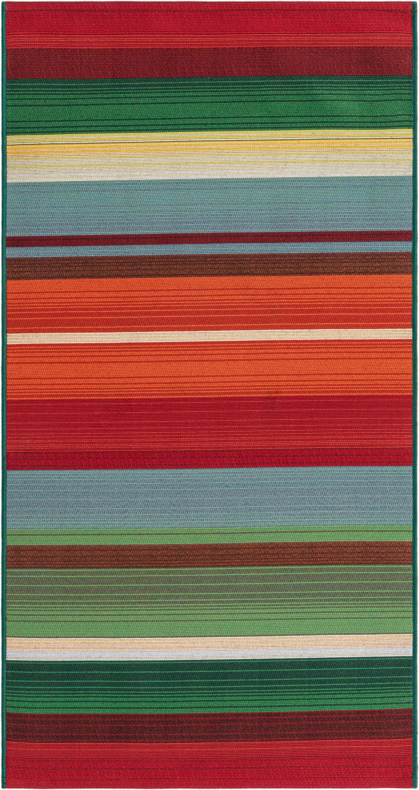 Unique Loom Multi Vibrant 2' X 4' Outdoor Runner - Elevate Your Patio With Lively Colors And Modern Design Multi  3180194-unique-loom