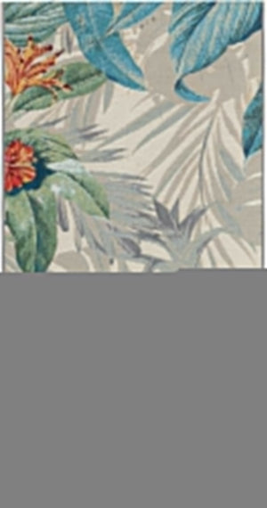 Unique Loom Multi Outdoor Botanical Runner 3' X 5' - Colorful, Durable Design For Patios And Entryways Multi  3180216-unique-loom