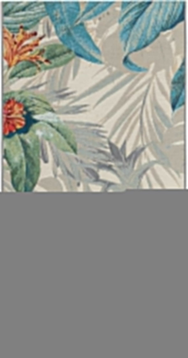 Unique Loom Multi Outdoor Botanical Runner 3' X 5' - Colorful, Durable Design For Patios And Entryways Multi  3180216-unique-loom