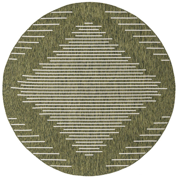 Unique Loom Rust Red Outdoor Modern Rug – Vibrant 2' X 3'1" Design Perfect For Small Spaces And Layering Green  3181202-unique-loom