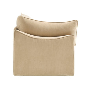 English Elm Sofa Sectional Left Facing Chenille Crescent Silhouette with Hidden Storage Modern Nordic Wheat W3041P293489