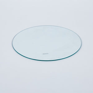 English Elm Tempered Clear Glass Round Table Top 120cm Slim Profile for Modern Dining Spaces W234P192020