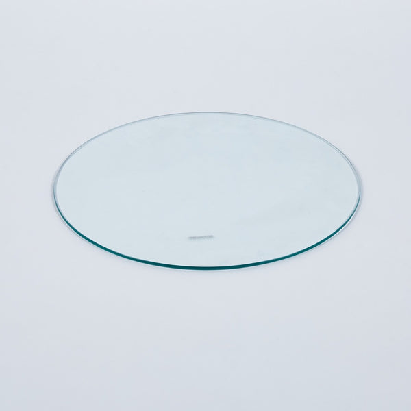 English Elm Tempered Clear Glass Round Table Top 120cm Slim Profile for Modern Dining Spaces W234P192020