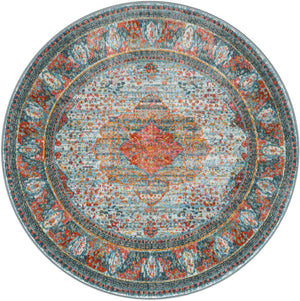 Unique Loom Multi 2' X 8' Baracoa Runner - Vibrant Colors And Unique Patterns To Brighten Your Home Décor! Blue  3184221-unique-loom