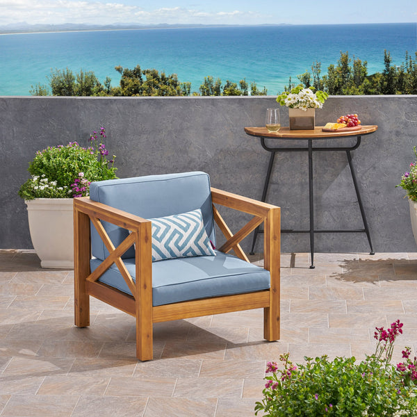 English Elm Christopher Knight Home® - Brava Club Chair - Timeless Mid-Century Design With Comfort & Durability For Your Outdoor Oasis 65545.00BLU
