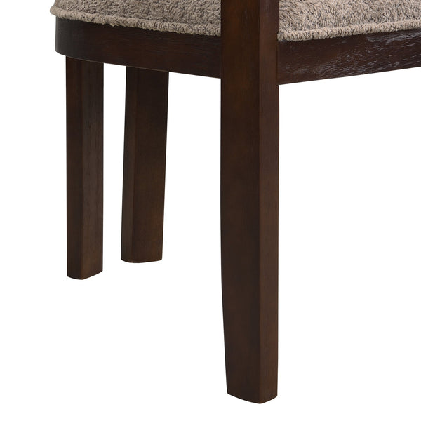 English Elm Christopher Knight Home® - N771P197053H Bouclé Upholstered Dining Chair with Wire-Brushed Rubberwood Frame, Modern Comfort Light Brown N771P361737O