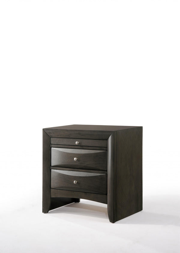 Homeroots 26" Rectangular Two Drawers With Solid Wood Top   318717