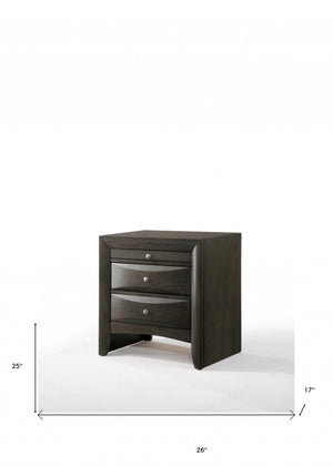 Homeroots 26" Rectangular Two Drawers With Solid Wood Top   318717
