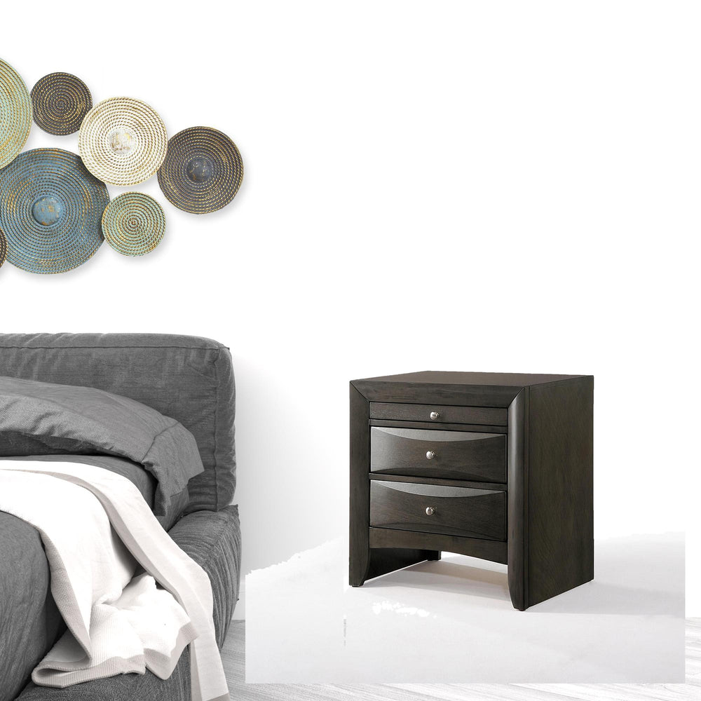 Homeroots 26" Rectangular Two Drawers With Solid Wood Top   318717