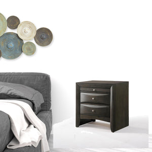 Homeroots 26" Rectangular Two Drawers With Solid Wood Top   318717