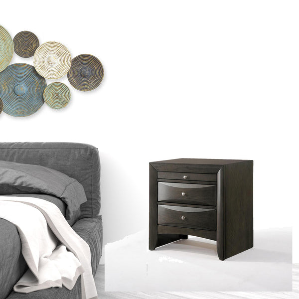 Homeroots 26" Rectangular Two Drawers With Solid Wood Top   318717