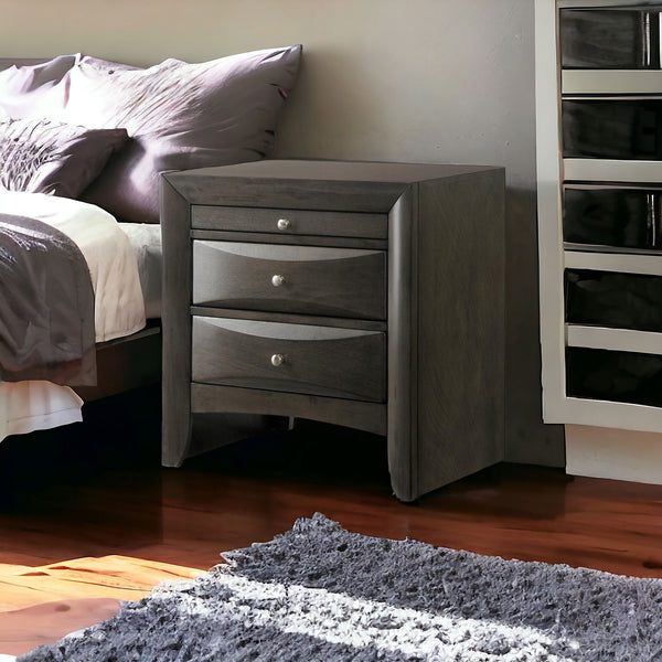 Homeroots 26" Rectangular Two Drawers With Solid Wood Top   318717