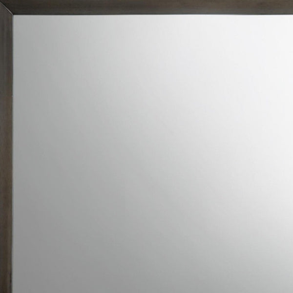 HomeRoots 35" Gray Oak Framed Accent Mirror – Elegant Reflection for Entryways, Living Rooms & Bedrooms 318718