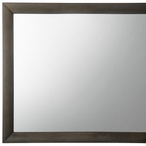Homeroots 35" Gray Oak Framed Accent Mirror  Wood 318718