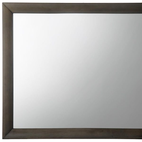 Homeroots 35" Gray Oak Framed Accent Mirror  Wood 318718