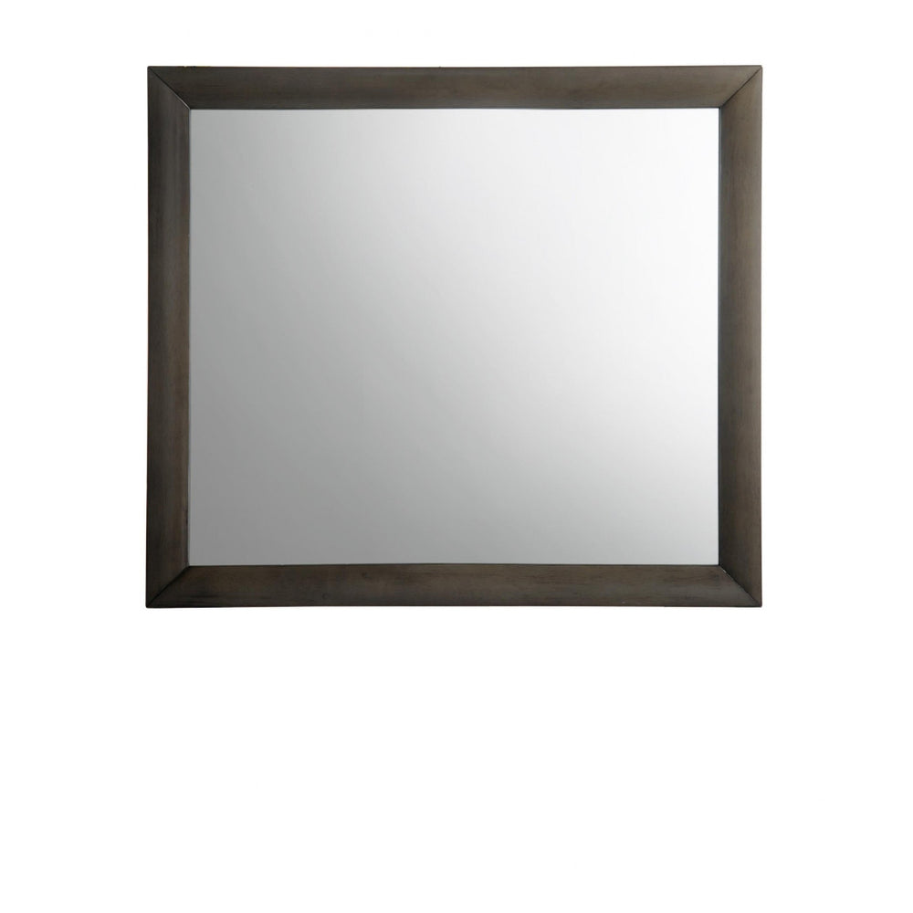 Homeroots 35" Gray Oak Framed Accent Mirror  Wood 318718